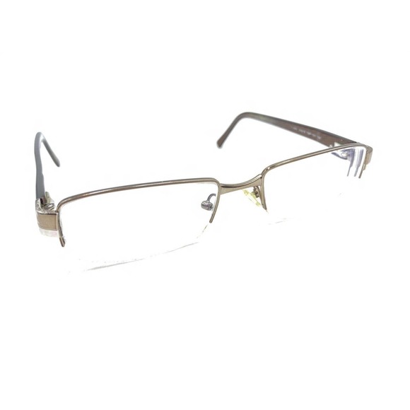 Prada VPR 60H 7BP-1O1 Brown Bronze Half Rim Eyeglasses Frames 51-18 135 Italy - Picture 1 of 12
